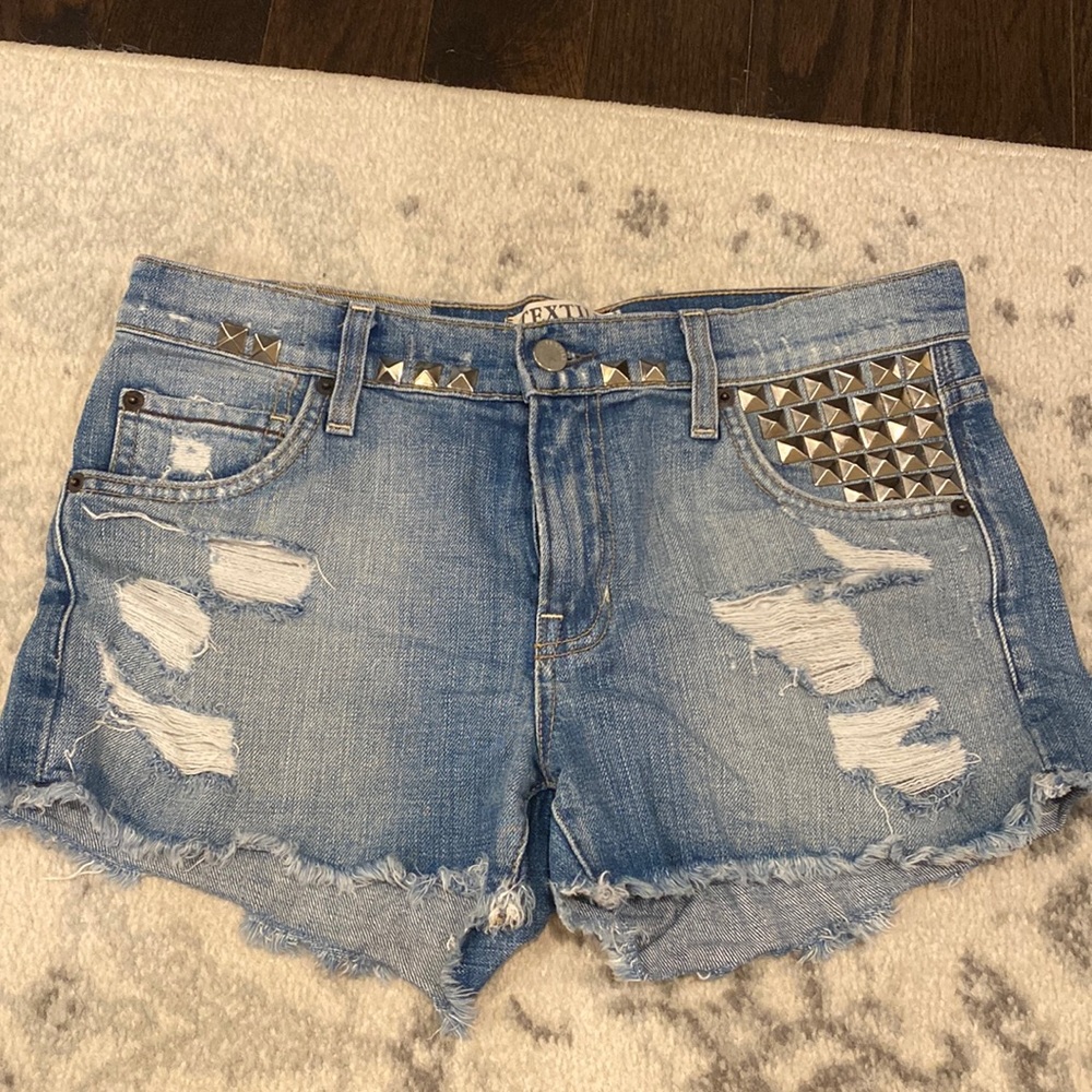 Textile elizabeth and James studded denim shorts size 27